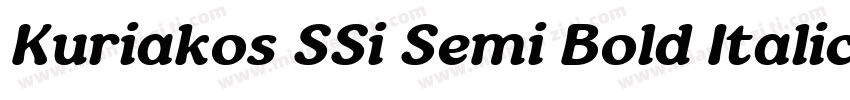 Kuriakos SSi Semi Bold Italic字体转换